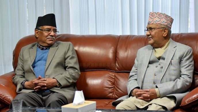 CPN chairs Oli-Dahal meet