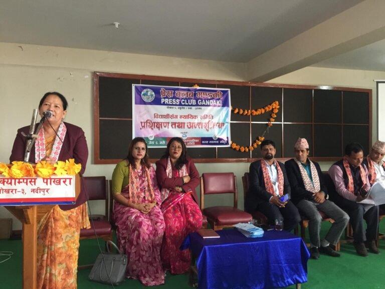 कन्या क्याम्पसका विद्यार्थीलाई न्यायिक समितिबारे प्रशिक्षण