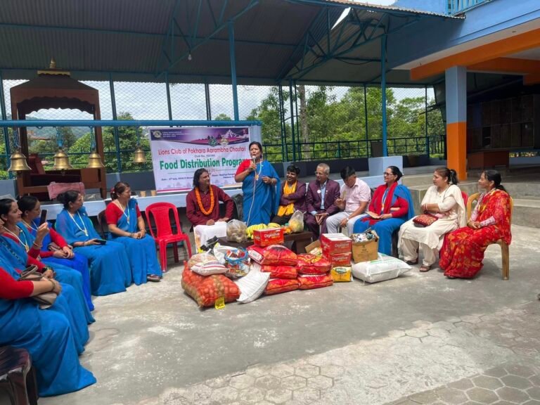 पोखरा आरम्भ चौतारीद्धारा परोपकार महासंघलाई सहयोग